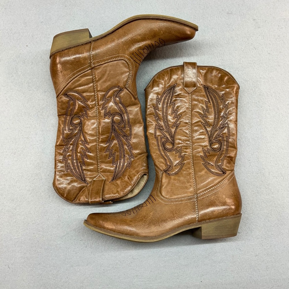 Coconuts by Matisse Gaucho Tan Brown Western Cowboy Boots Womens 8M